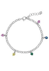 very nice multi colored silver baby bracelet